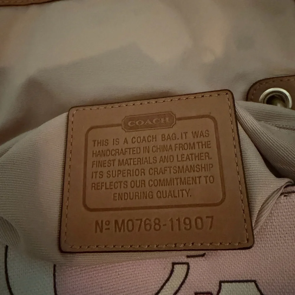Coach Pink and Tan Shoulder Bag - Picture 3 of 3